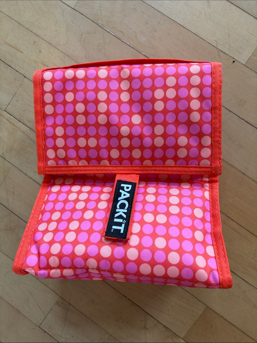 PackIt Kids Polka Dot Pink Lunch Pouch
